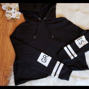 Great vibes cropped hoodie